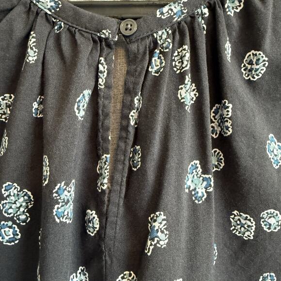 LOFT Womens XL Sleeveless Black Floral Blouse Layers Office Career Withy Casual - Picture 3 of 11